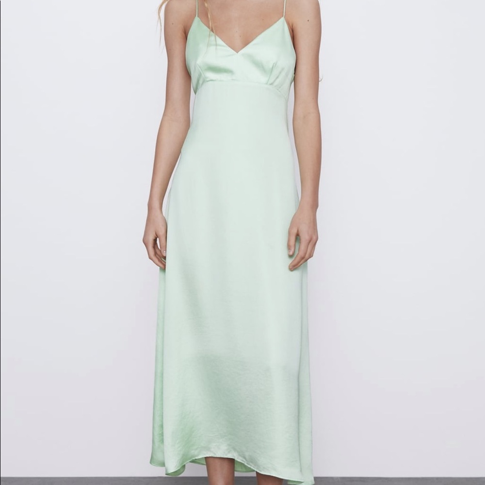 Satin Effect Cut Out Dress